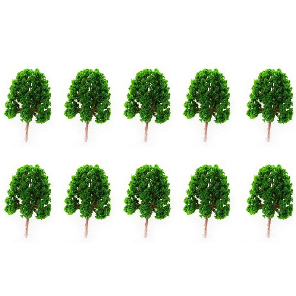 10Pc Model Tree Set for Garden Train Railroad Scenery