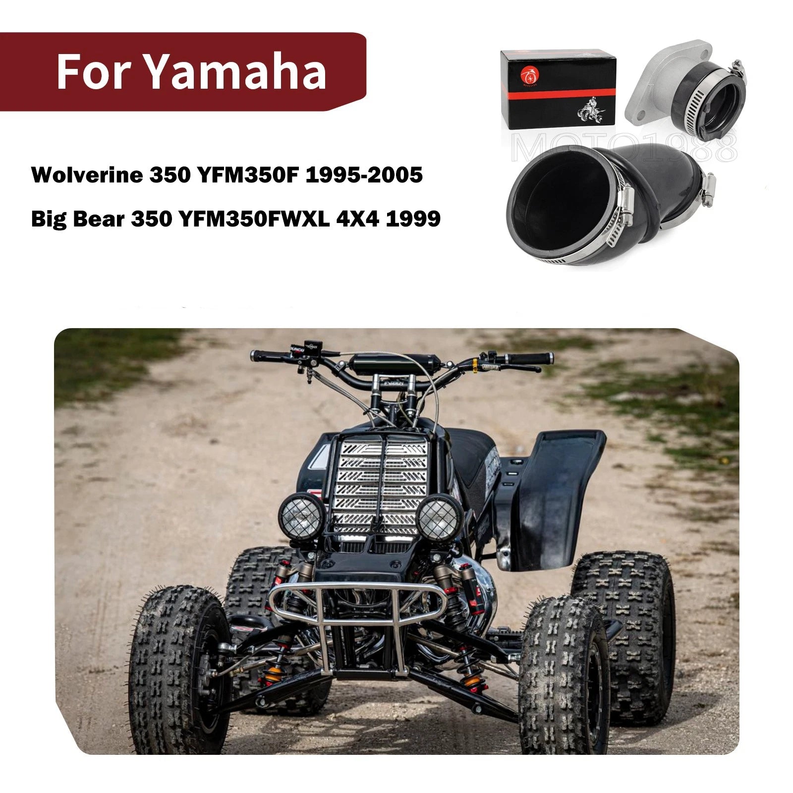 Manifold Boot Air Box Intake Joint for Yamaha Wolverine 350 YFM350F (1995–2005)