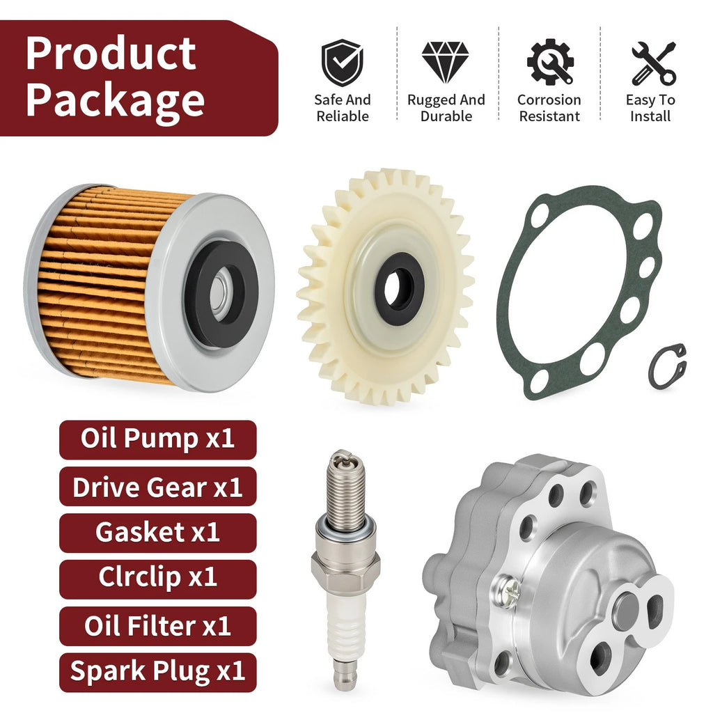 Oil Pump & Drive Gear Oil Filter Gasket Kit for Yamaha Raptor 700/700R (2006–2024)