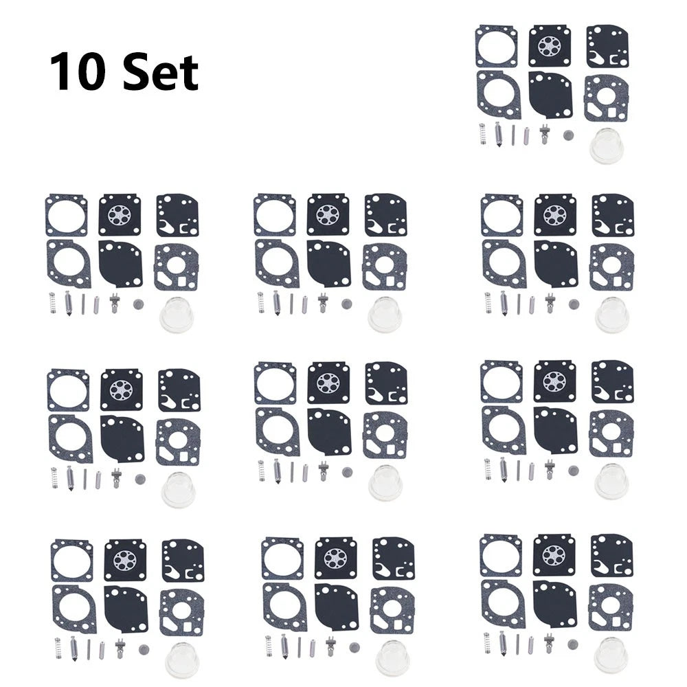 10X Carburetor Repair Kit for Poulan Ryobi Homelite Zama RB-117 (C1U-W19)