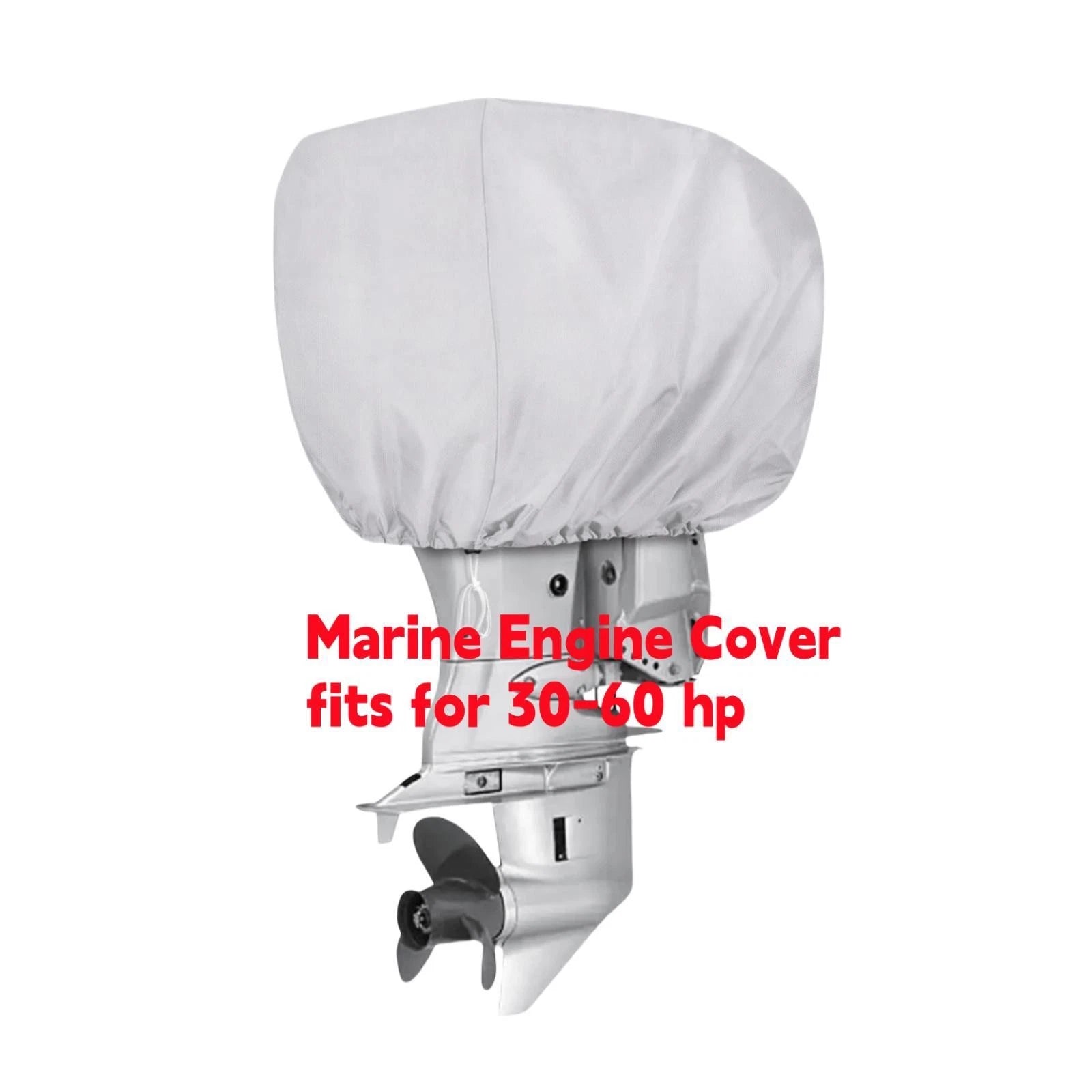 Outboard Motor Engine Cover for Universal (30-60 HP) Silver Trailerable