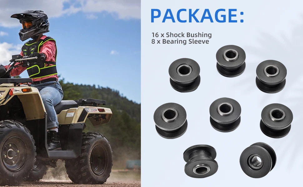 Set of 4 Shock Bushing Bearing Kits for Arctic Cat (0403-028, 0604-310)