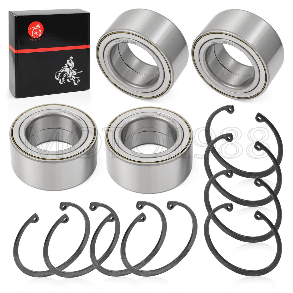 Front & Rear Wheel Bearings & Ring Clip for Polaris RZR 900 1000 (2011–2020)