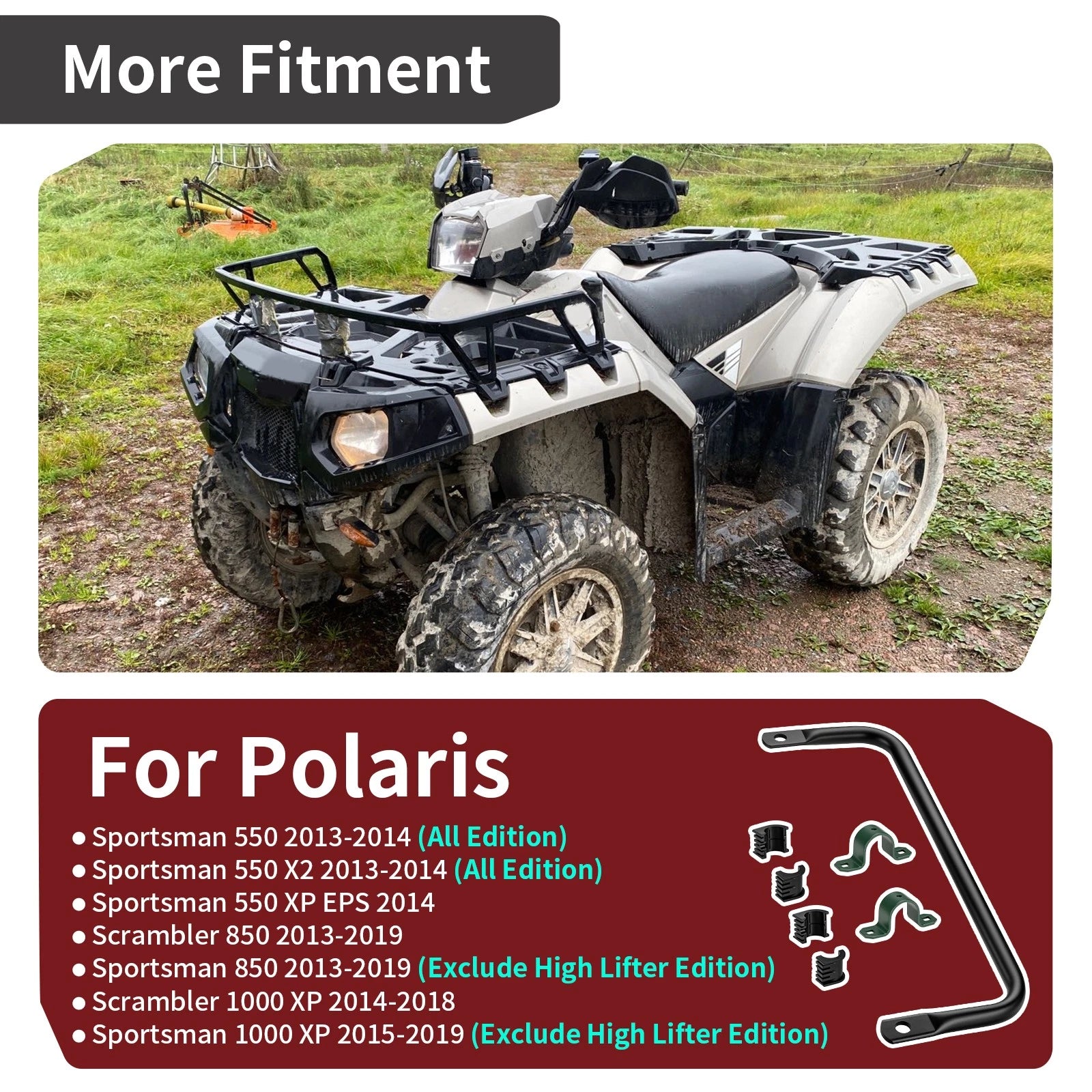 Rear Stabilizer Sway Bar for Polaris Sportsman 850 (2013–2019)