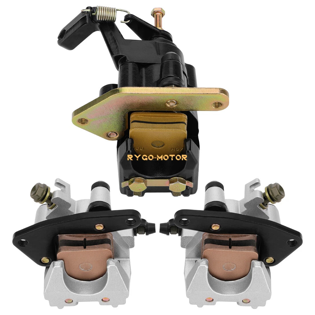 Front & Rear Brake Calipers w/Pads for Yamaha YFZ350 Banshee 350 (1990–2001)