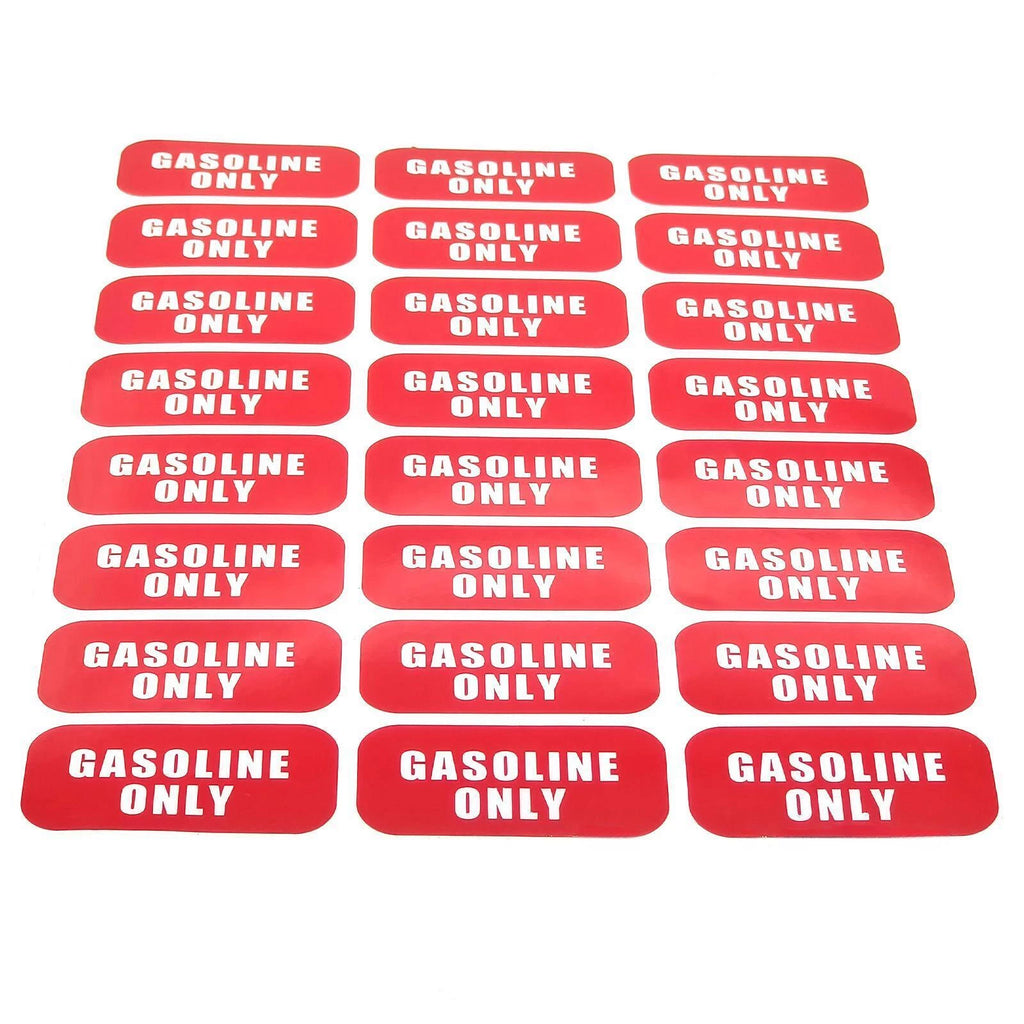 Gasoline Only Fuel Caution Warning Decal for Universal Use (1"x 2")