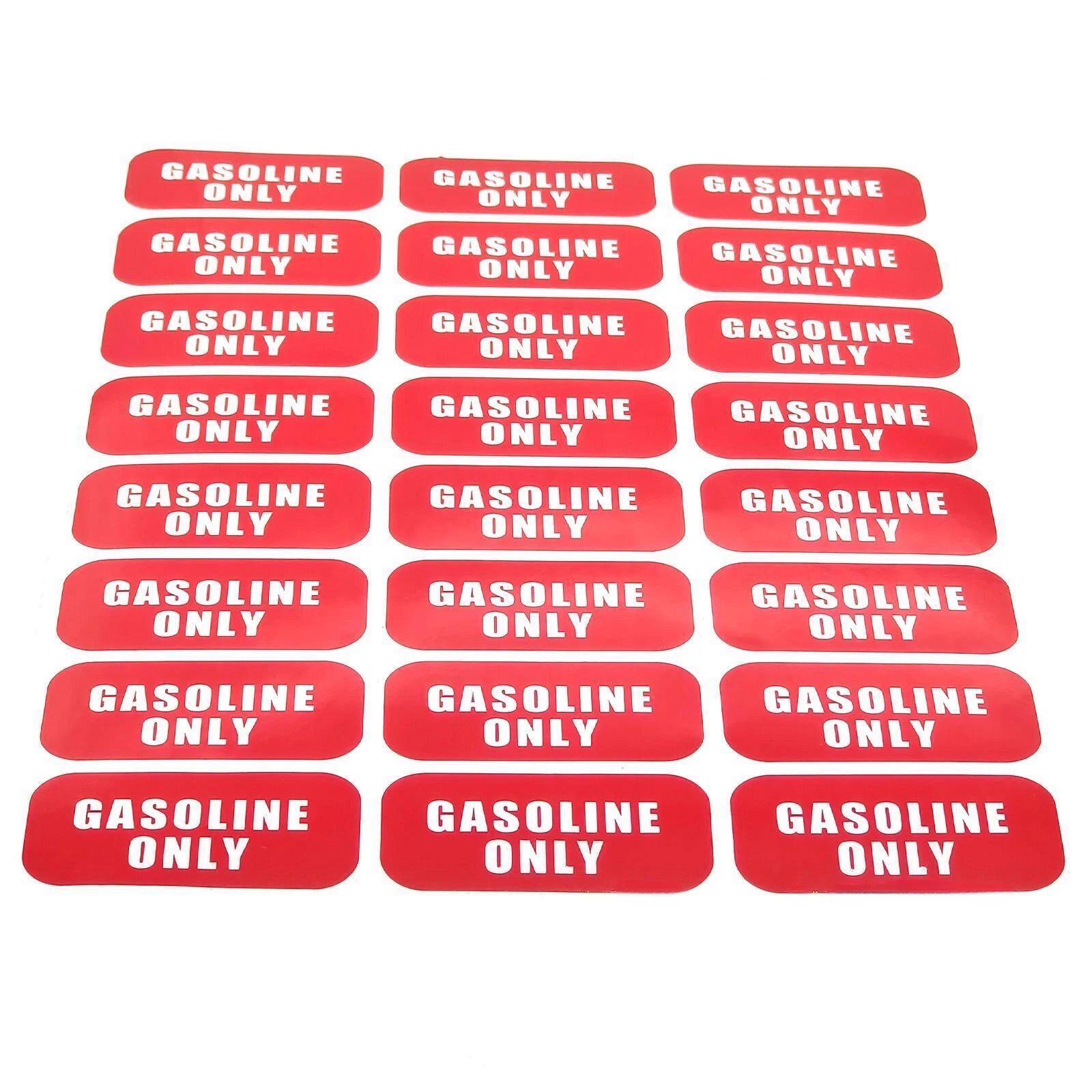 Gasoline Only Fuel Caution Warning Decal for Universal Use (1"x 2")