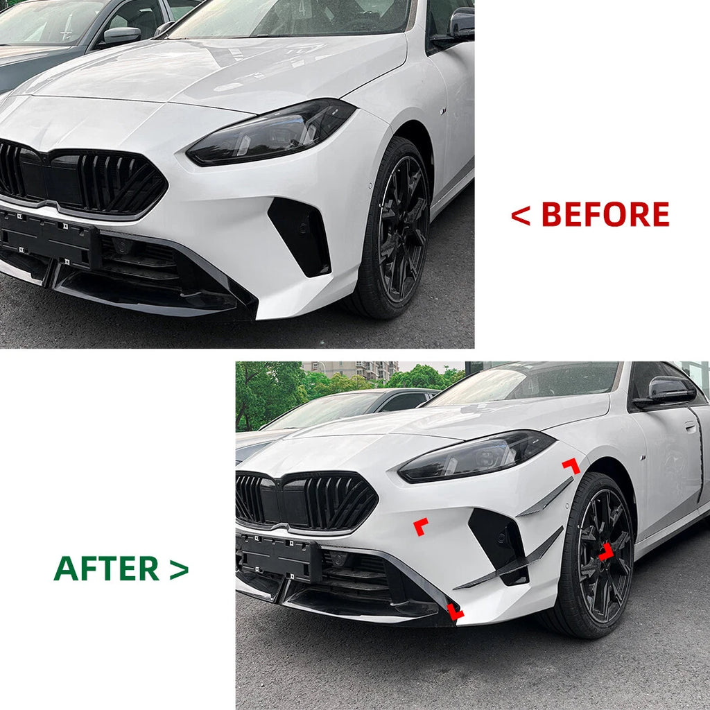 Set of 4 Front Bumper Trim Canards for BMW 1-Series 2-Series (F70 F74)