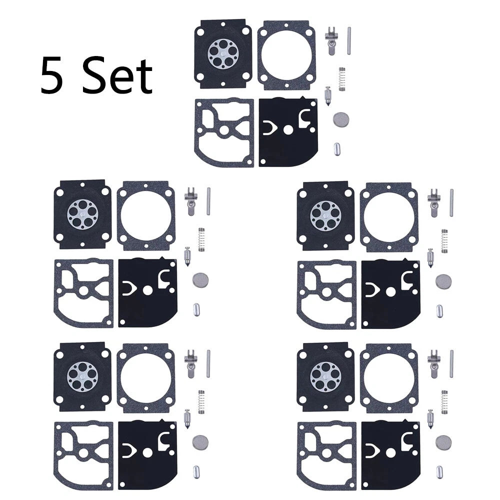 Set of 5 Carburetor Repair Kits for ZAMA RB-155 RB-164 STIHL BG66 BG86