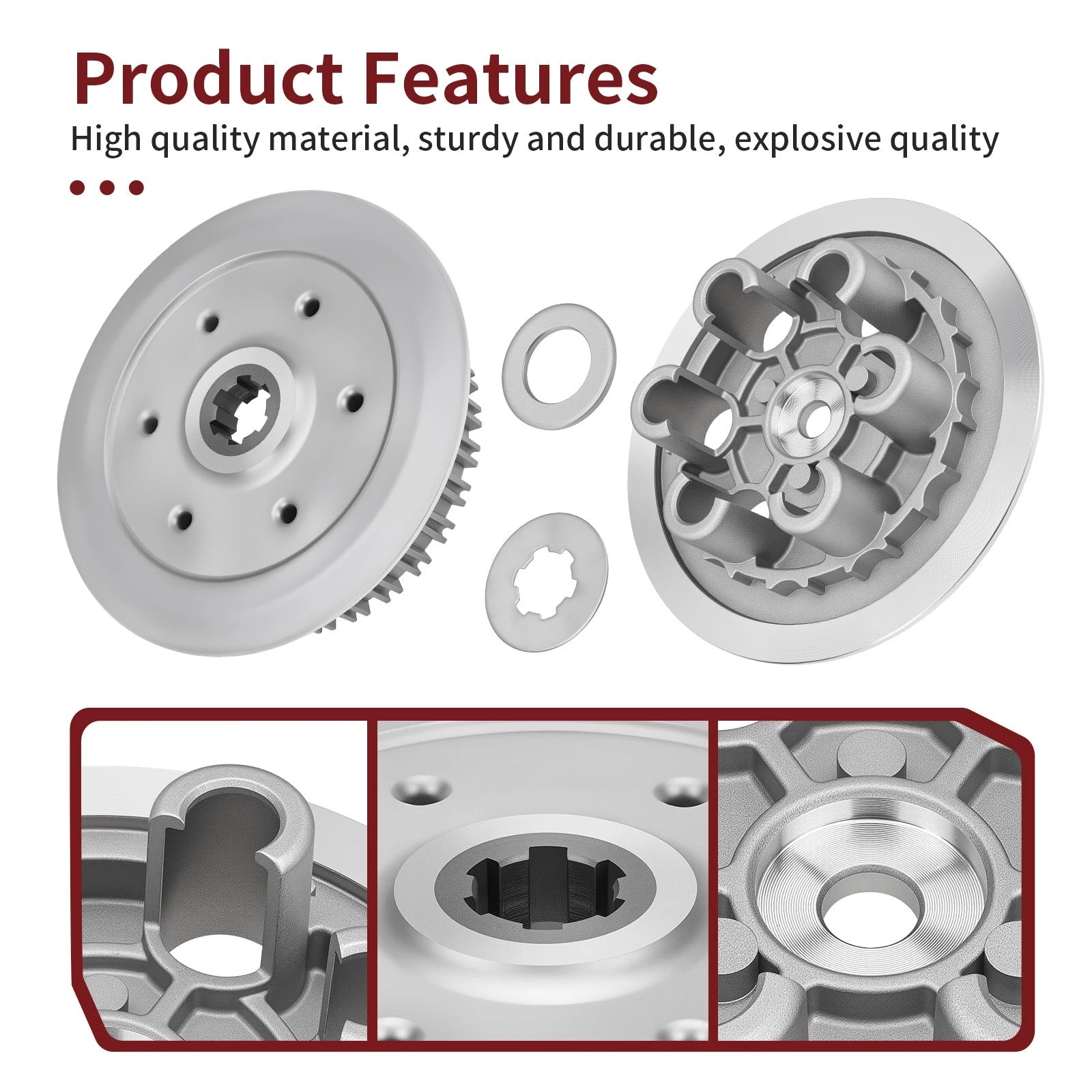 Clutch Center Inner Hub & Outer Pressure Plate w/ Lock Washer for Suzuki RM250Z (2006)