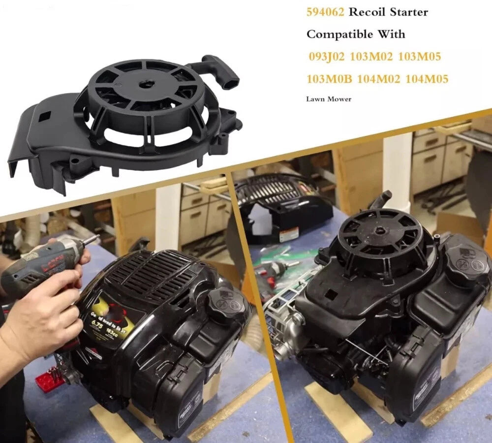 Rewind Recoil Starter for B&S 594062 093J02 103M02 103M05 103M0B 104M02