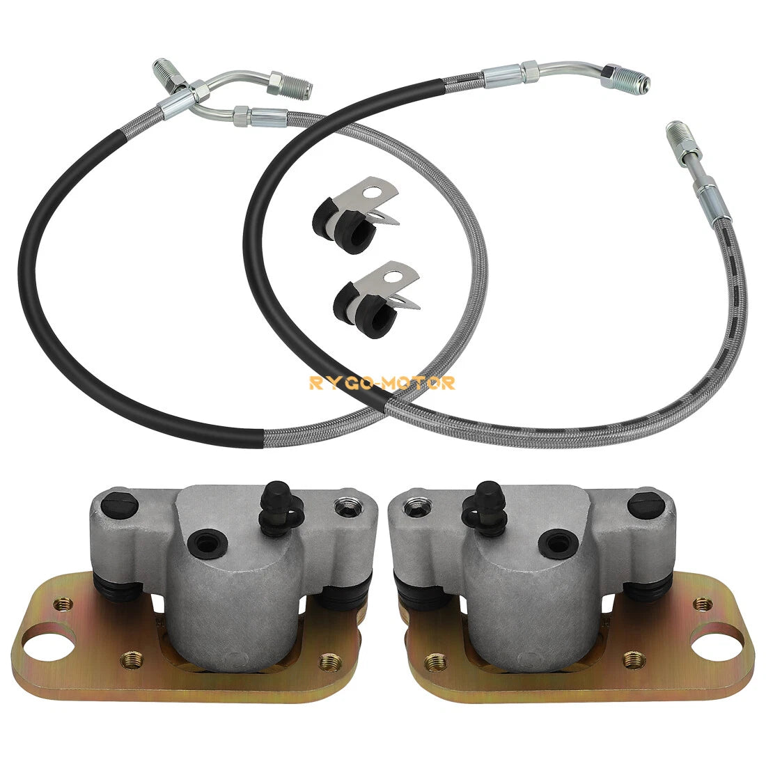 Front Brake Calipers & Hose Lines for Polaris Scrambler 400 500 (1998–2000)