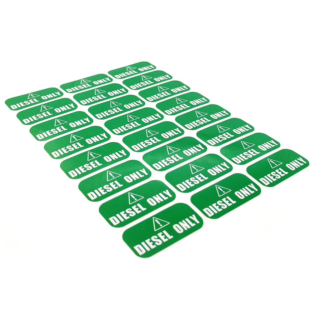 Diesel Only Vinyl Decal for Fuel Door (1x2 inch) Turbo Waterproof