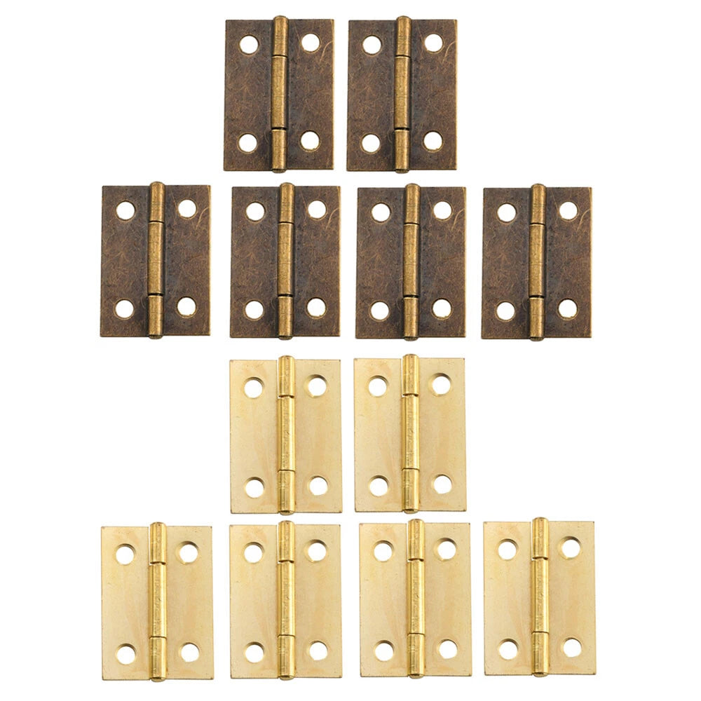 6X Antique Cabinet Hinges for Wooden Box Toolbox Cupboard (38mm x 27mm)