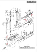 Lower Unit Seal Kit for Yamaha 200 225 250 300 HP (2000–2023) 93101-30002 93211-04384