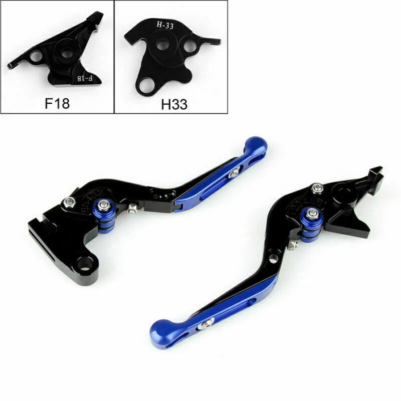 Adjustable Folding Brake Clutch Levers for Honda CB 1300/ABS (2003–2019) - Blue T9