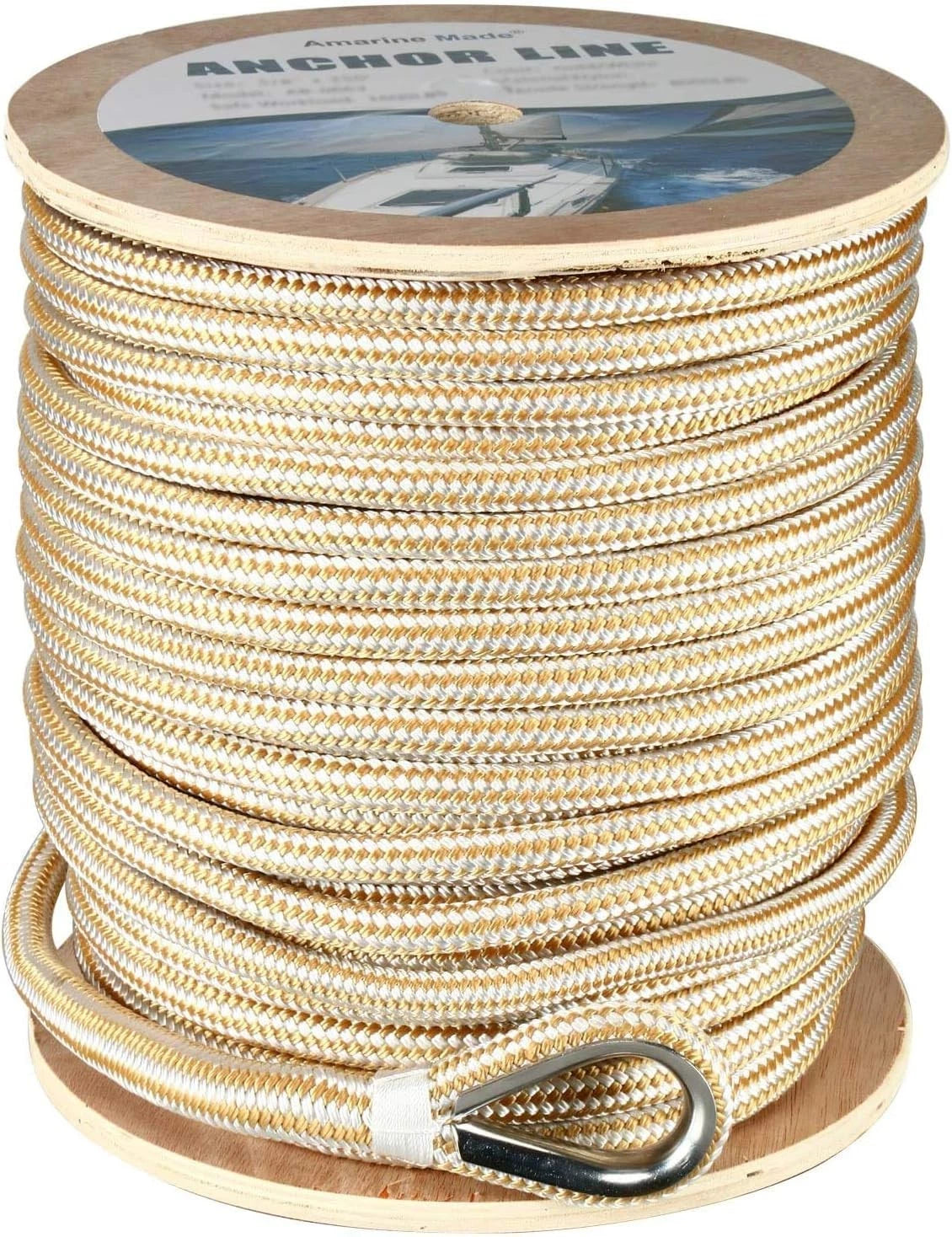 1/2" Double Braid Nylon Anchor Line for Marine Use (300FT)