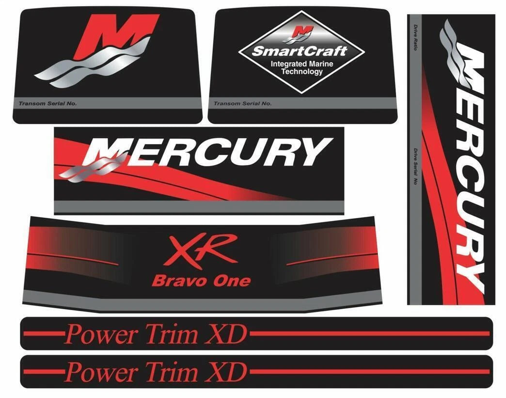 Decal Sticker Kit for MerCruiser XR Bravo One Drives (37-15167A90)