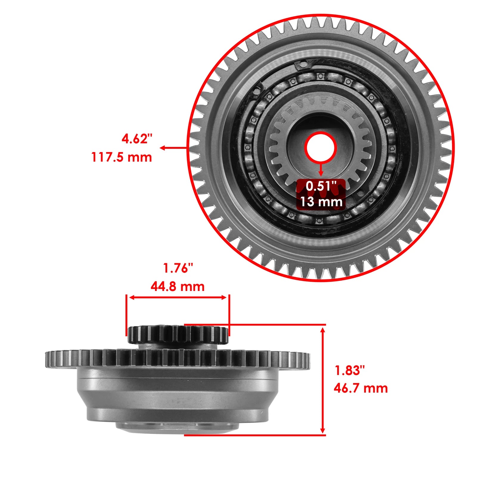 Supercharger Clutch Gear for Yamaha Waverunner FX Cruiser SVHO FC1800 (2014–2020)