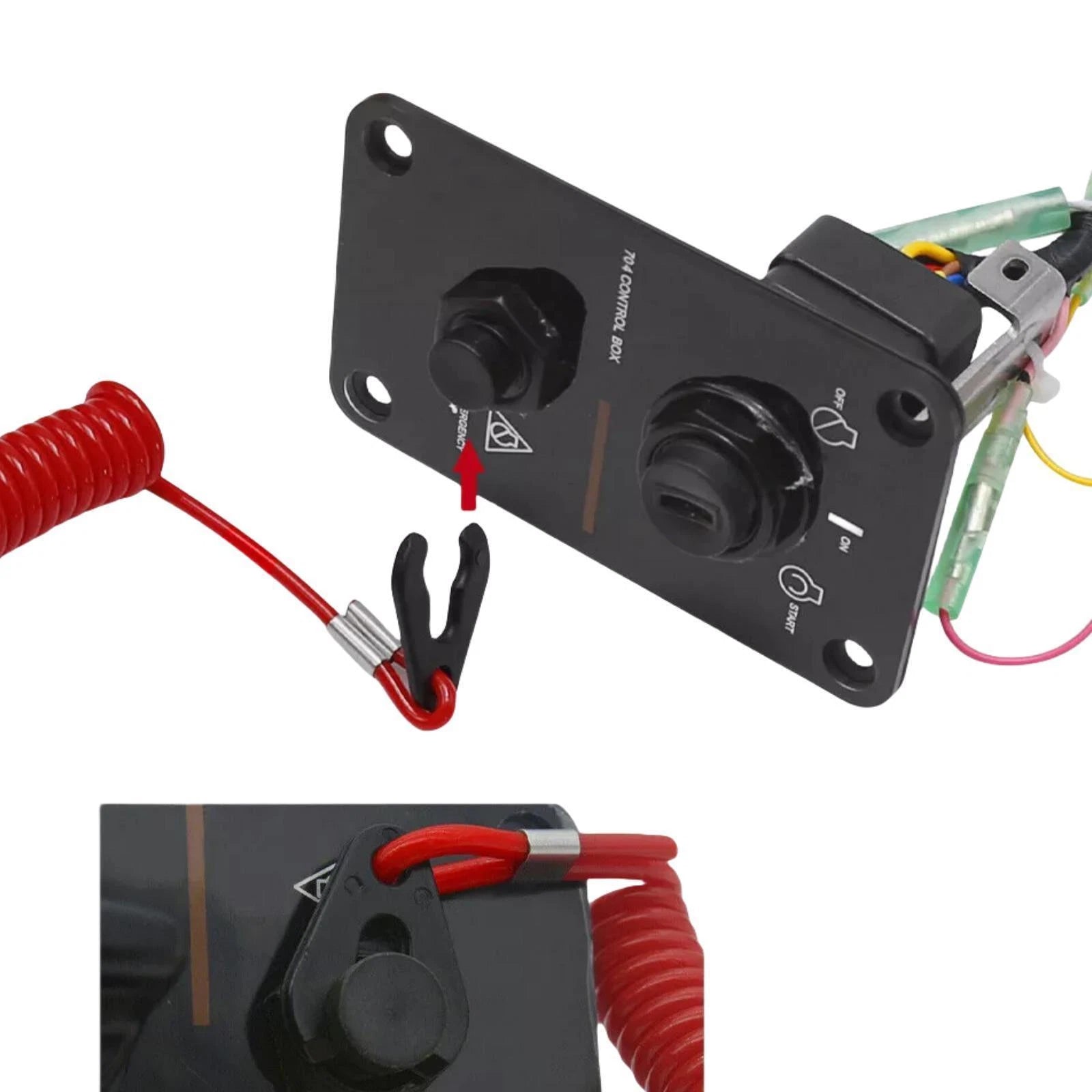 Key Switch Assembly Panel for Yamaha Outboard (704-82570-08)