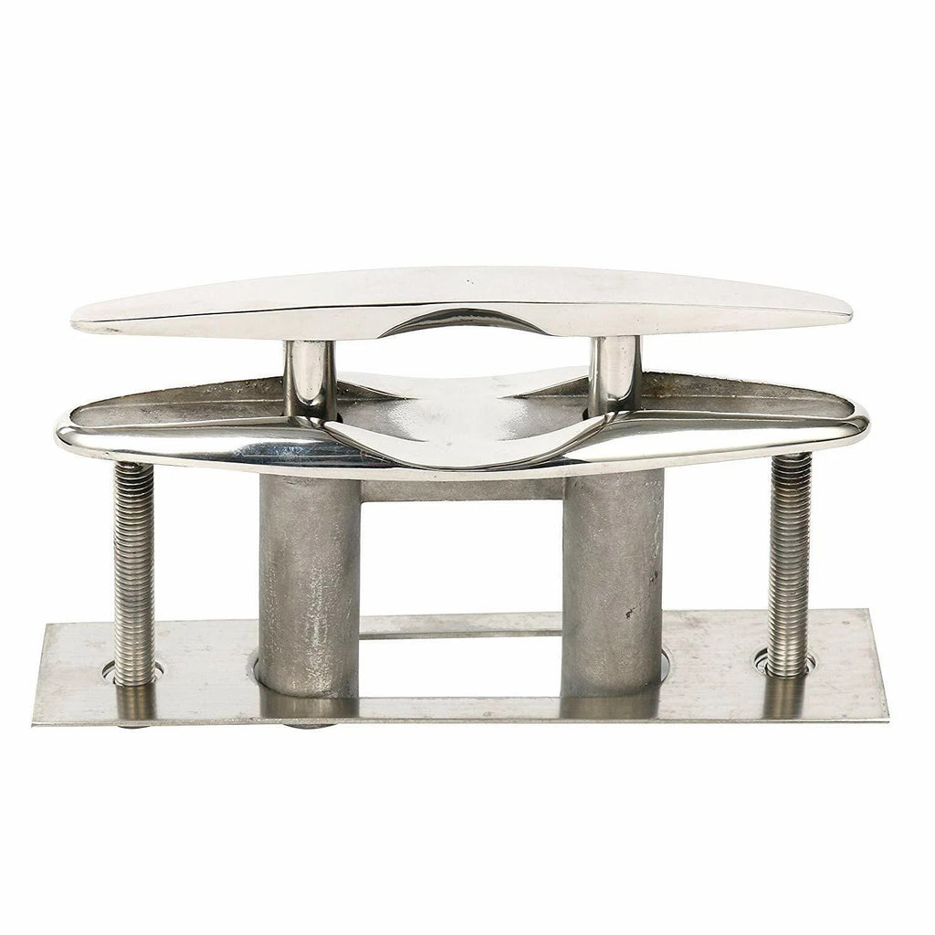 2Pcs 8" Stainless Steel Pull Up Cleat for Boat (Flush Mount)