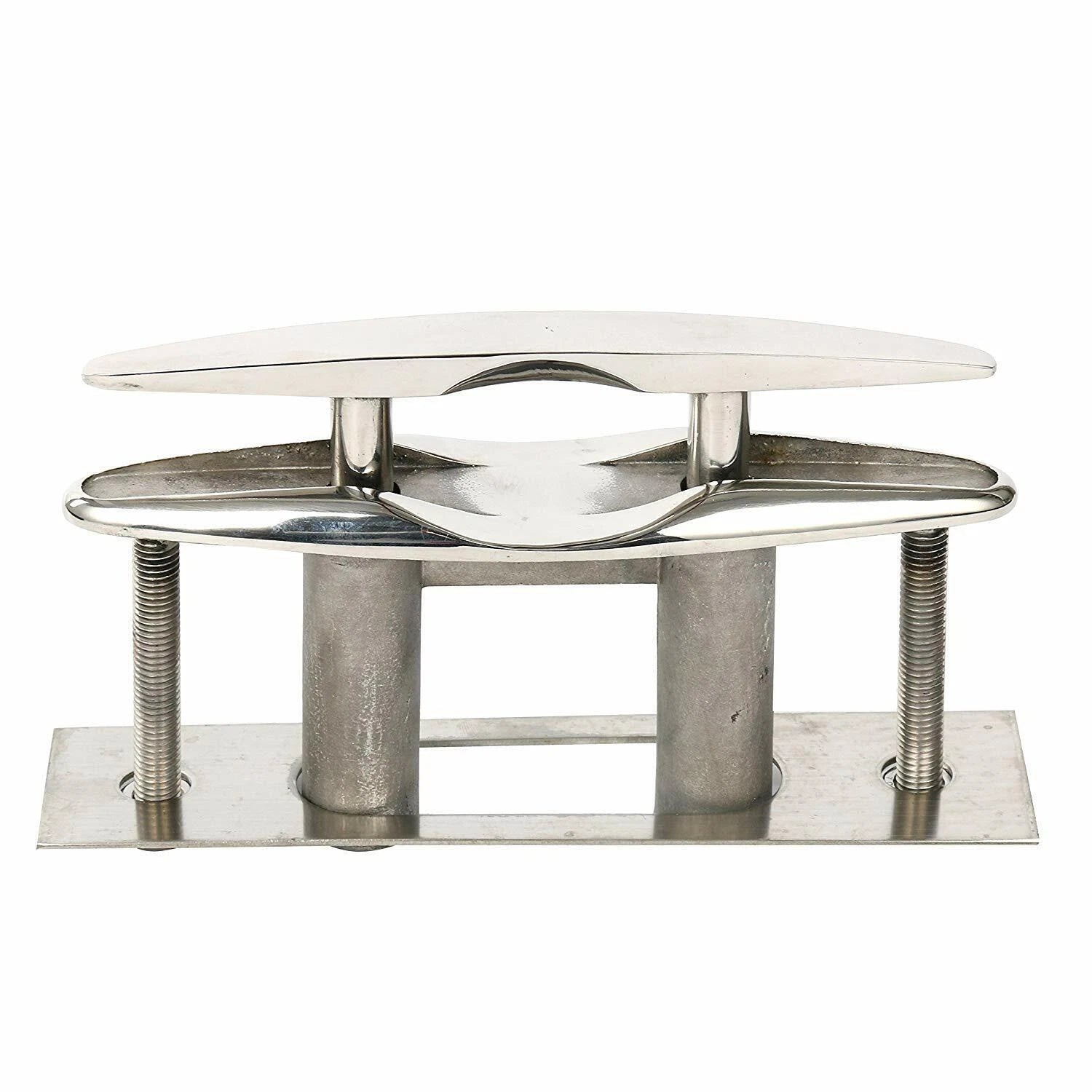 2Pcs 8" Stainless Steel Pull Up Cleat for Boat (Flush Mount)