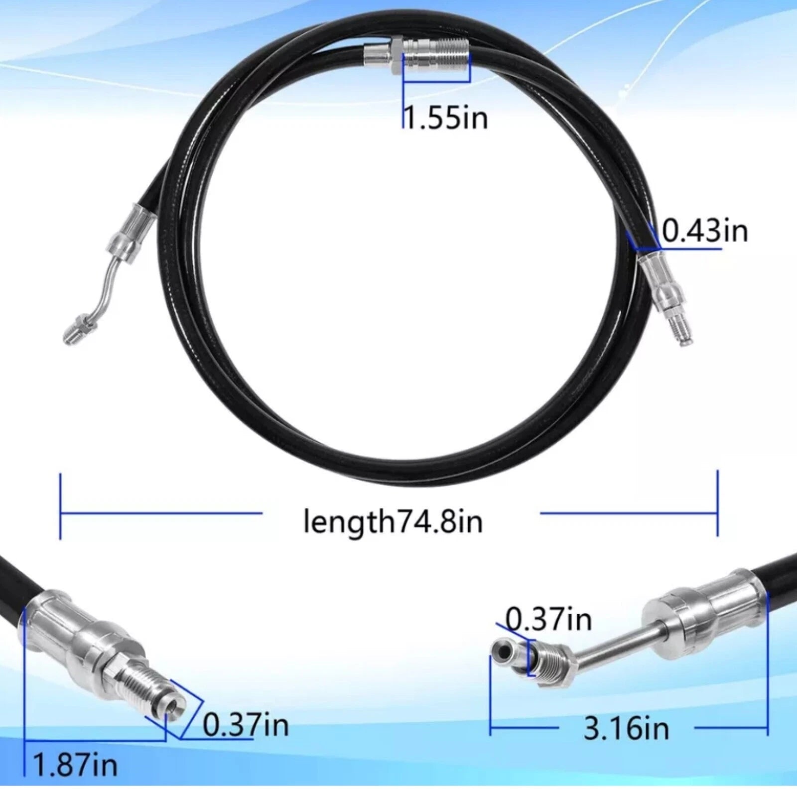 Hydraulic Power Trim Hose for Volvo Penta DPH DPR Sterndrive (Rplcs 23392301 3862856)