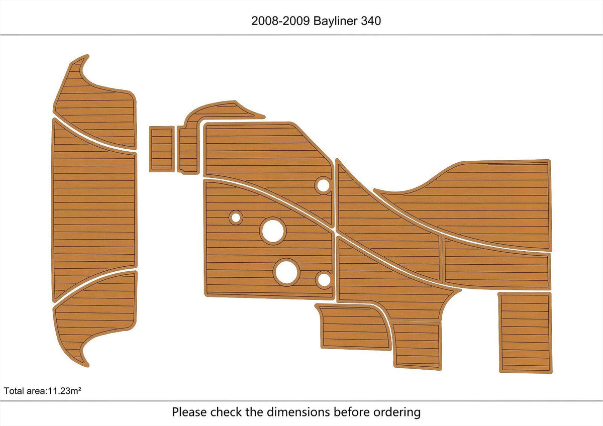 EVA Pad Teak Deck Flooring for Bayliner 340 (2009)