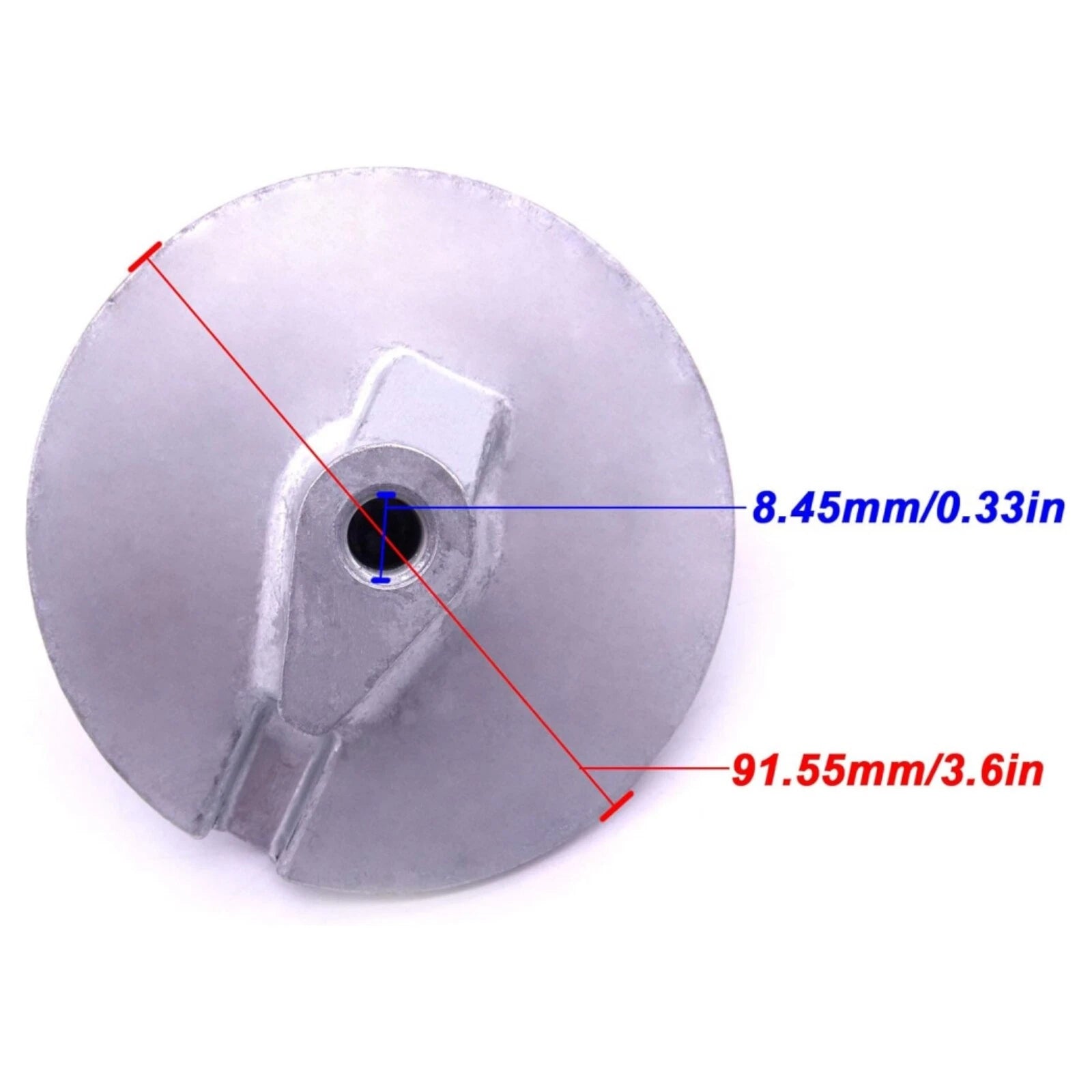 Outboard Trim Tab Zinc Alloy Anode 6E5-45371-01-00 for 115TLRU, 130TLRU, S115TXRU
