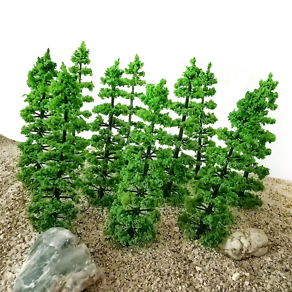 10Pcs Miniature Trees for HO N Scale Railway Scenery