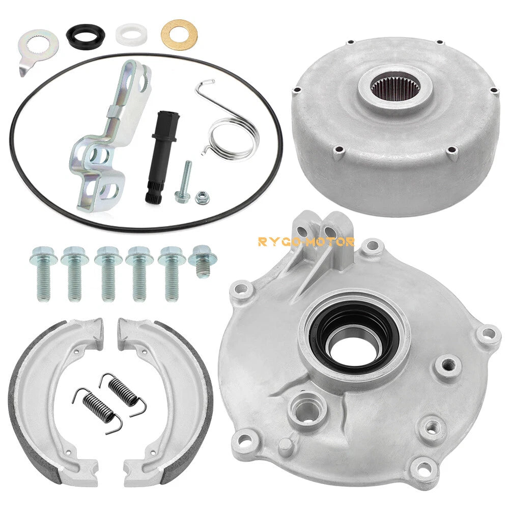 Rear Brake Drum Hub Plate Cover & Seals for Honda TRX250 (2001–2023)