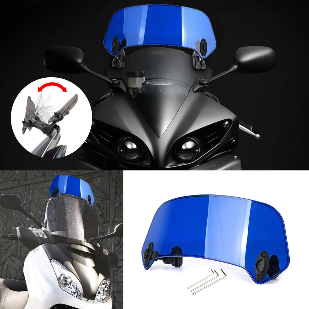 Universal Adjustable Windshield Extension Deflector Black T9
