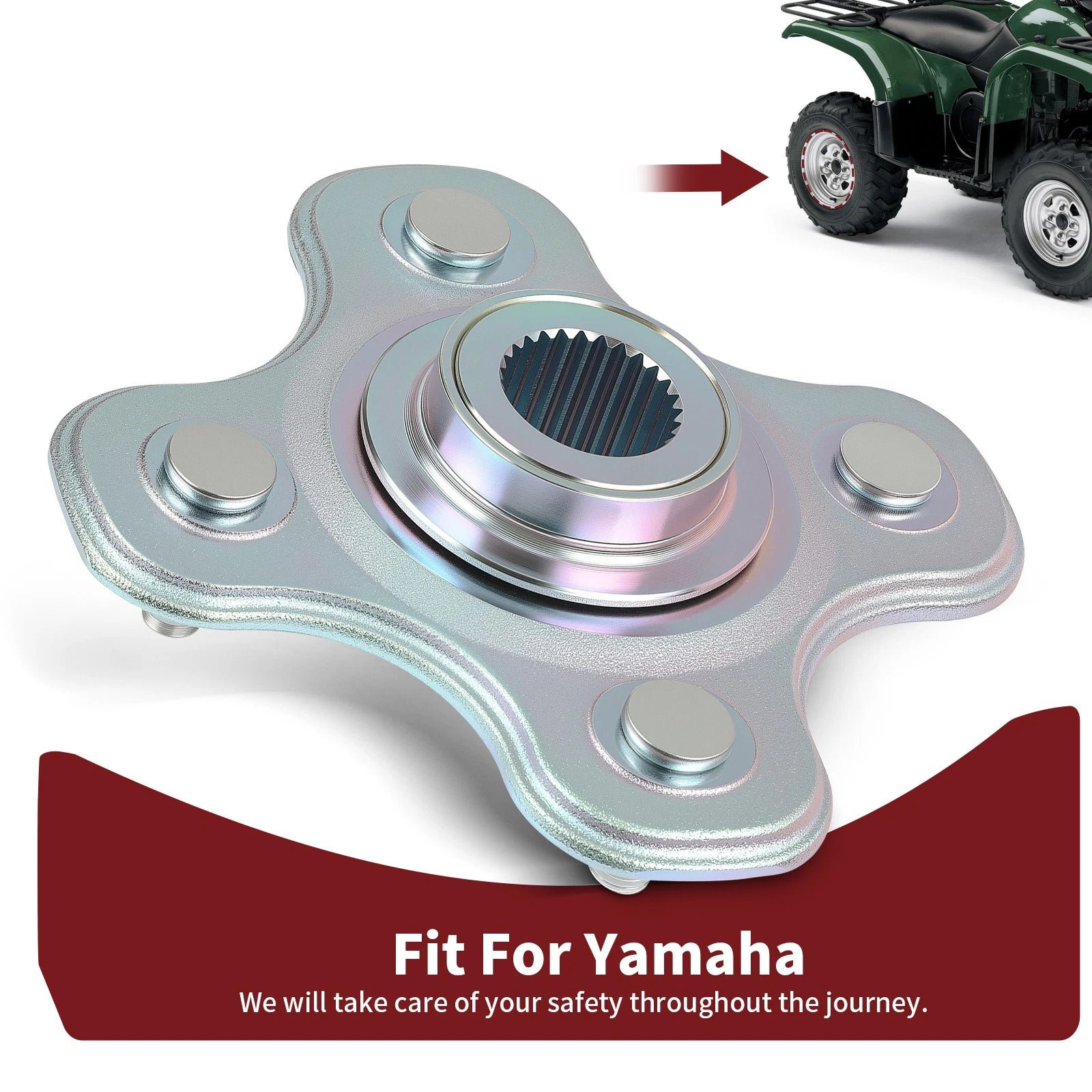 Rear Left Wheel Hub for Yamaha Grizzly 350 YFM350 4x4 (2007–2011) 5FU-F5377-10-00