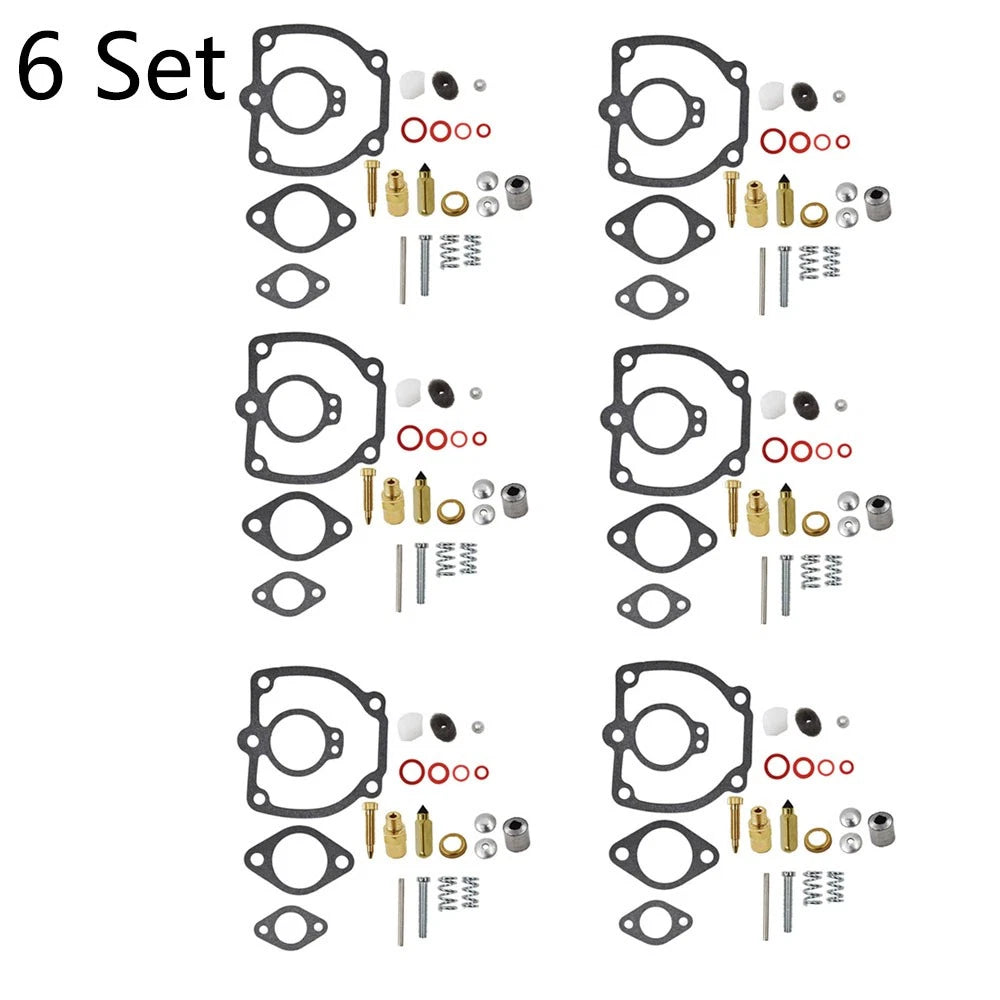 Set of 6 Carburetor Repair Kits for IH Farmall Super H M W4 O4 W6 O6 Tractor