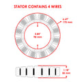 Stator for Mercury Outboard 115Hp 115 Hp Elpto Exlpto Jet 80 2-Stroke (1994–2006)
