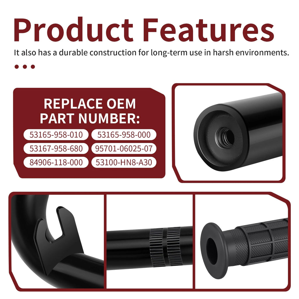 Handlebar w/ Grips for Honda Rincon 650 TRX650FA TRX650FGA (2003–2005) 53100-HN8-A30