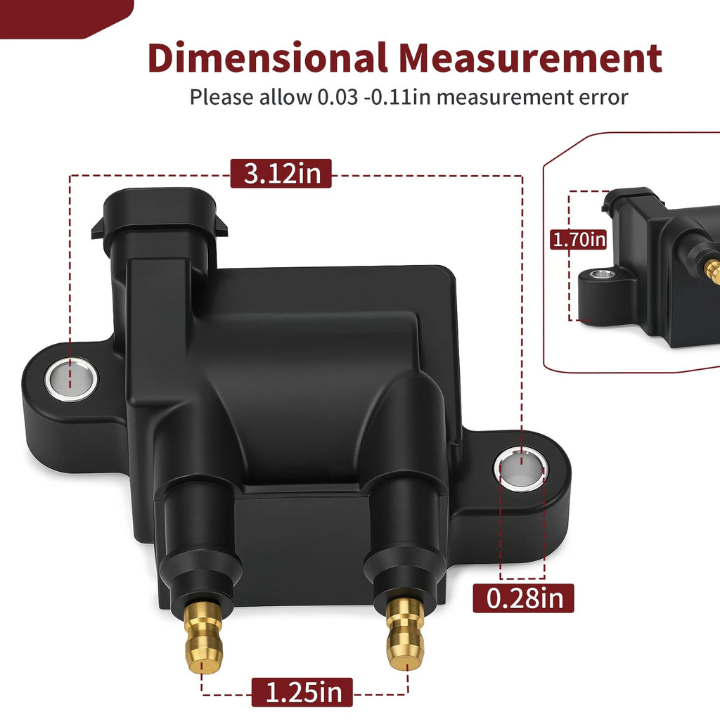 Ignition Coil 8M0044991 8M0029482 for Mercruiser 4.5L V6 & 6.2L V8 (2014–2023)