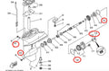 Lower Gearcase Seal Kit for Yamaha 6/8/9.9HP 93101-15074 93210-53679 90430-08003