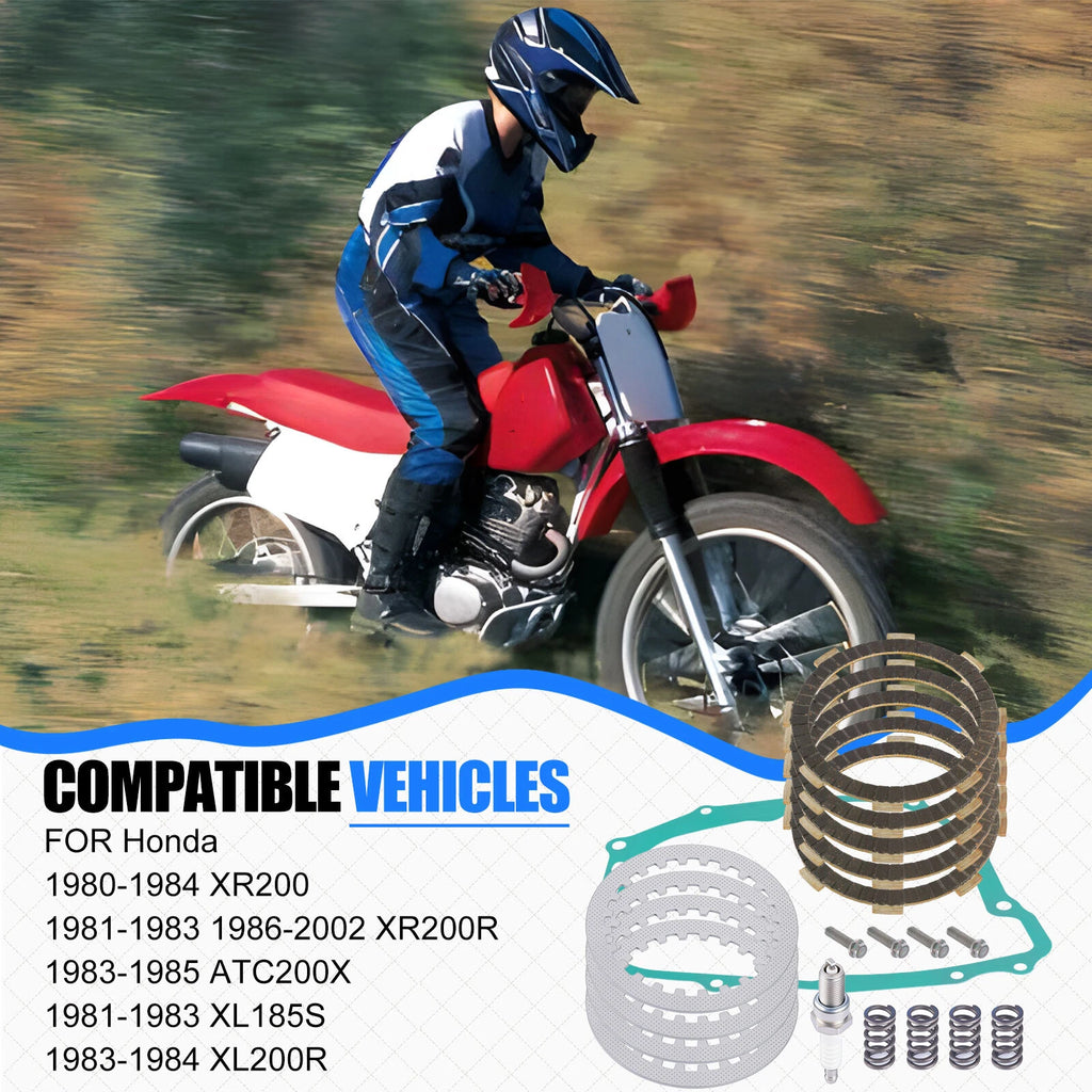 Clutch Kit for Honda XR200 XR200R ATC200X XL185S XL200R (1986–2002)