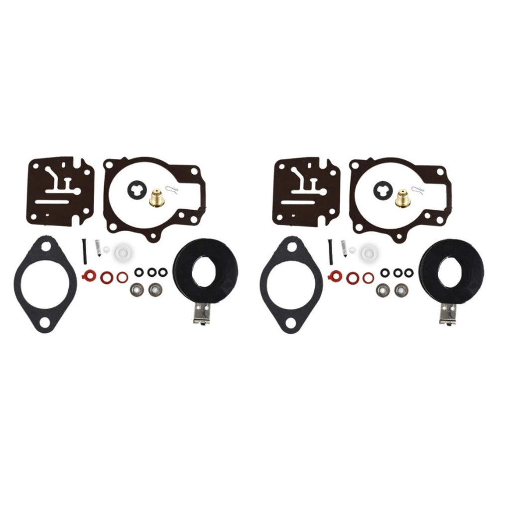 2 Carburetor Rebuild Kits for OMC Johnson Evinrude 18-75hp (1968–1995) 396701 398729 392061