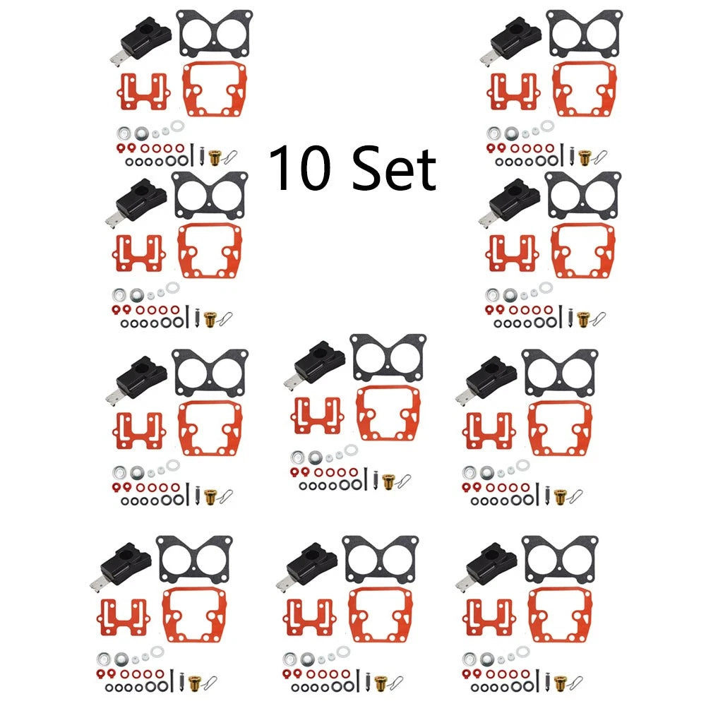 Set of 10 Carburetor Rebuild Kits for Johnson Evinrude (0439076, 439076, 435443)