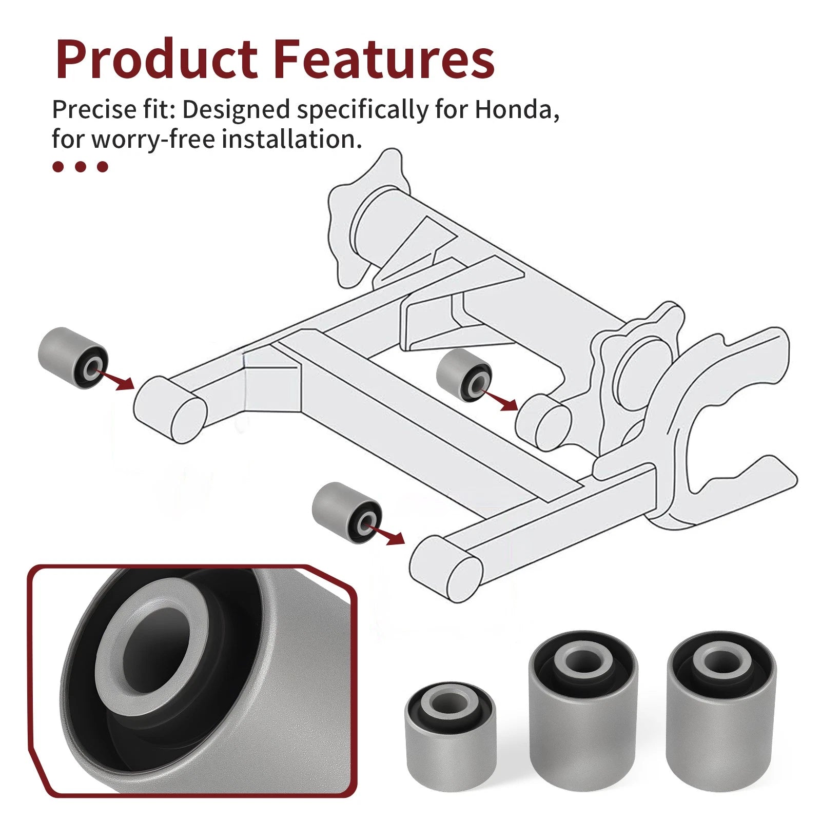 Swing Arm Bushing Kit for Honda Rancher 420 TRX420FM2/TE1 (2014–2016, 2020–2024)