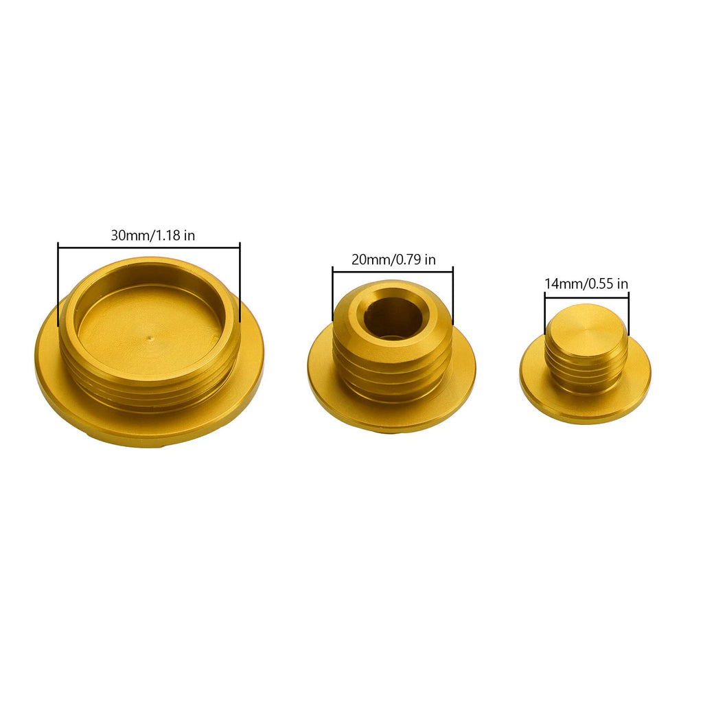 Crankcase Cover Oil Filler Plug Kit Gold for Honda CRF450R CRF450X (2005–2016) T9