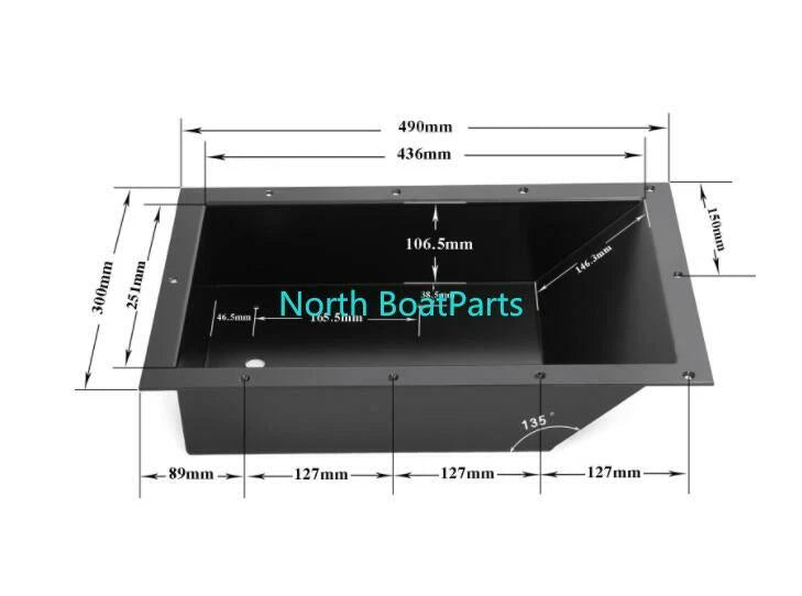 Recessed Trolling Motor Foot Pedal Pan for Minn Kota 100RTMP