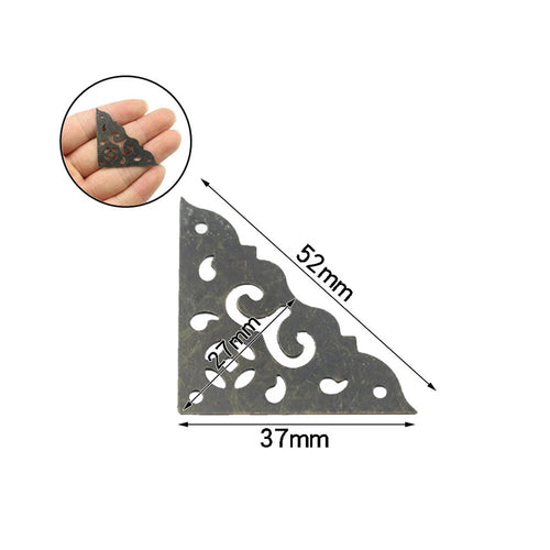 12pc Antique Bronze Corner Protectors for Scrapbook Album Edge Cover