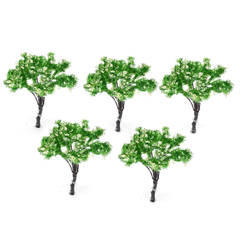 20Pcs Miniature Flower Model Trees for Train Railroad Diorama (6.5cm)