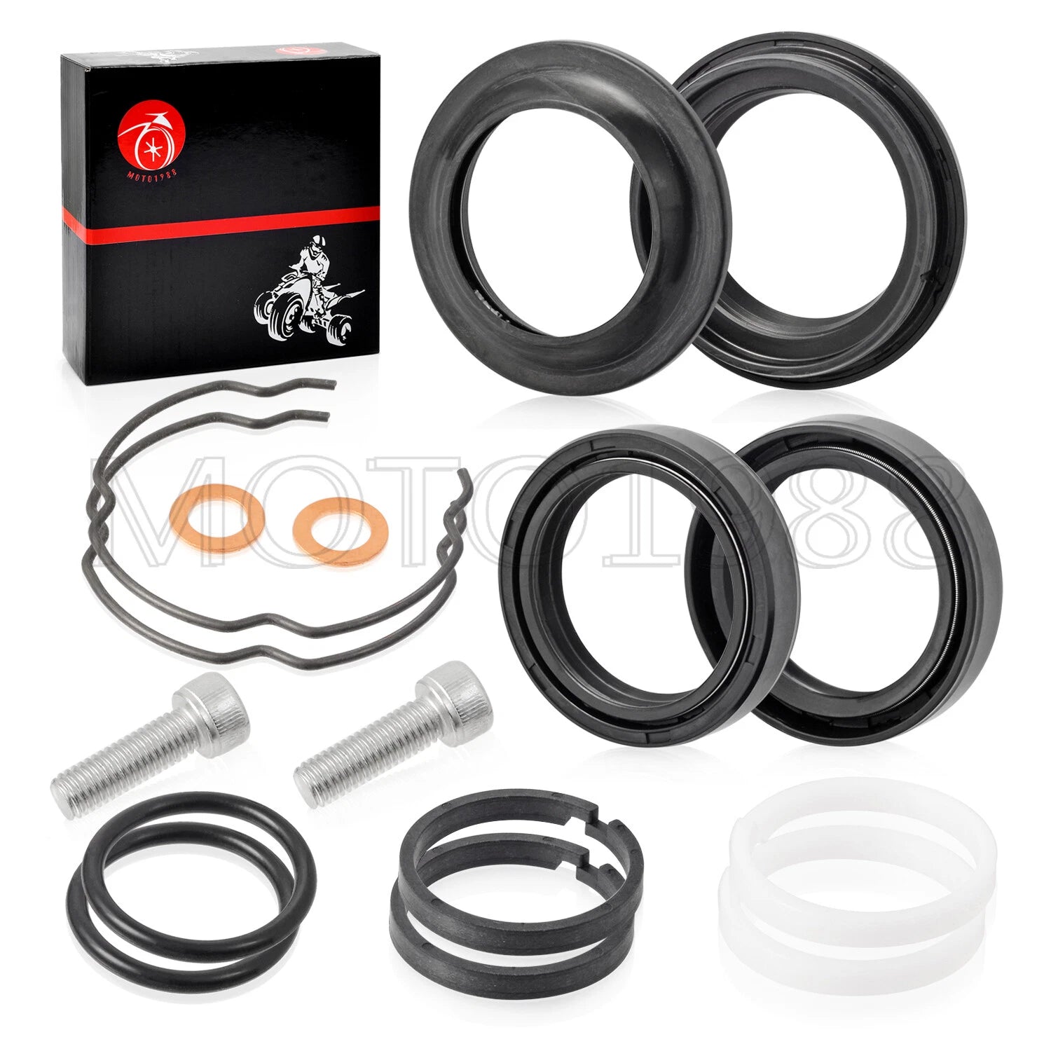 Front Fork Dust Oil Seals Rebuild Kit 39mm for Harley Sportster 883 1200 (1988–2023)