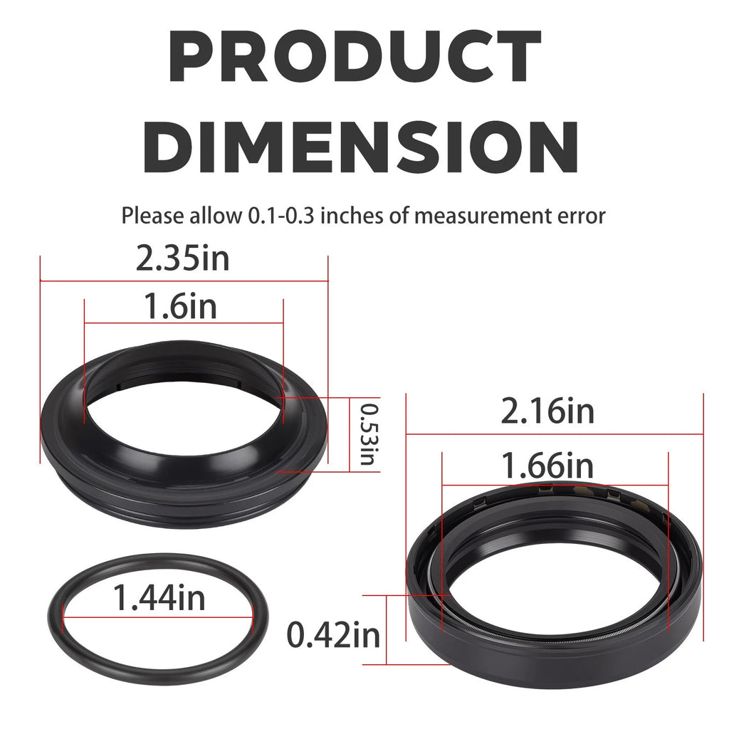 Set of 2 Front Fork Oil Seals for Suzuki GSX1300R Hayabusa (2008–2024) / GSXR1000 (2005–2008)
