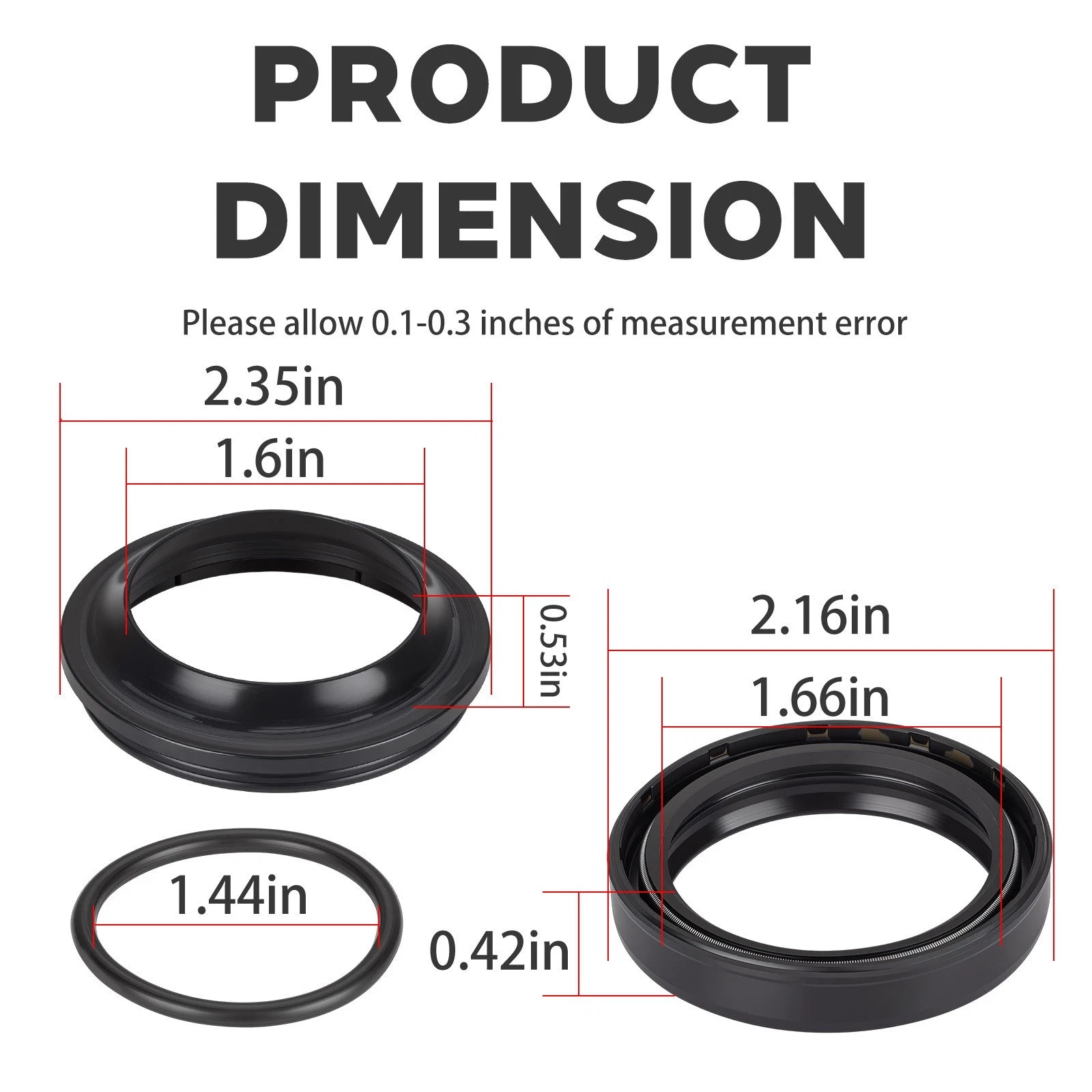 Set of 2 Front Fork Oil Seals for Suzuki GSX1300R Hayabusa (2008–2024) / GSXR1000 (2005–2008)