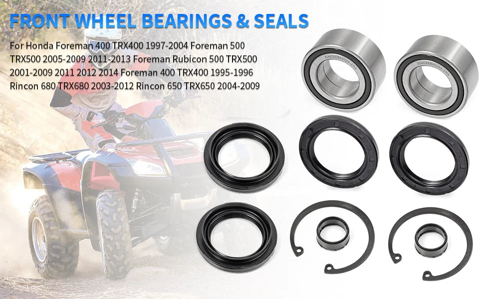 4X4 Front Wheel Bearing for Honda Foreman 500 TRX500 (2005–2016)